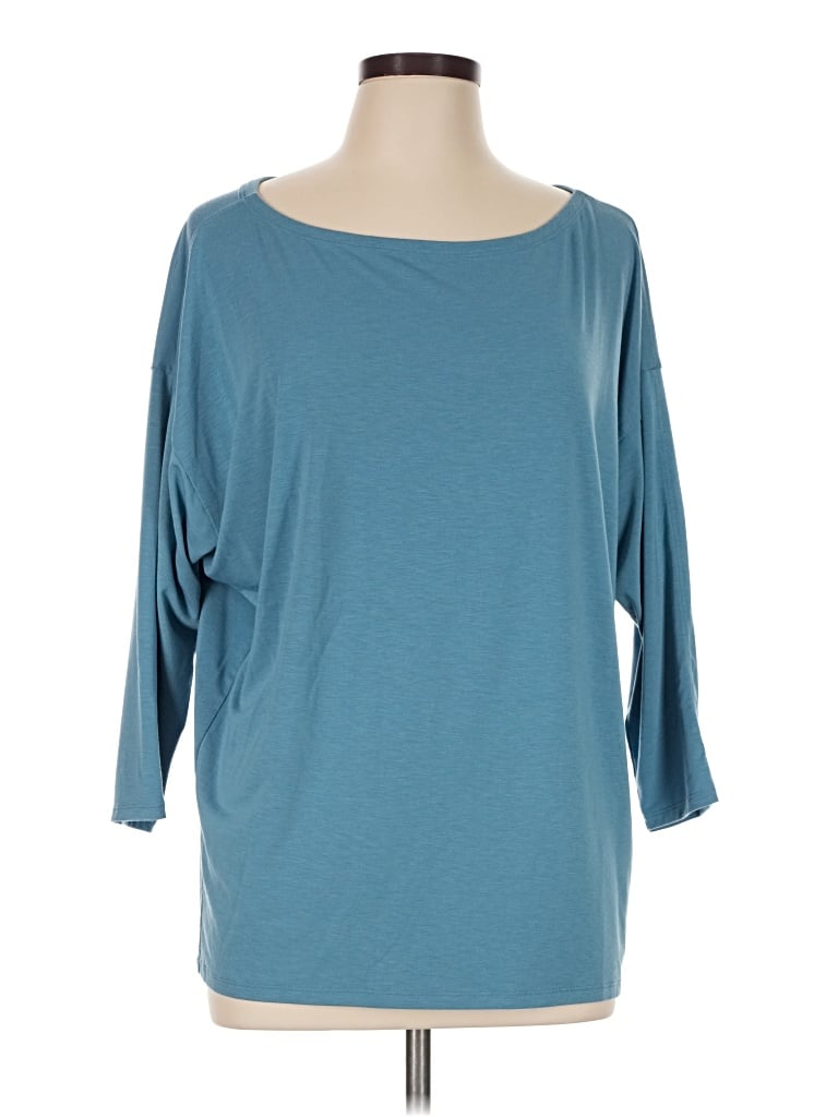 Pre-owned Athleta 3/4 Sleeve T-shirt In Teal