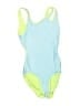 Assorted Brands 100% Polyester Color Block Blue One Piece Swimsuit Size 7 - photo 1