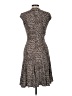 Talbots 100% Polyester Animal Print Brown Casual Dress Size 6 - photo 2