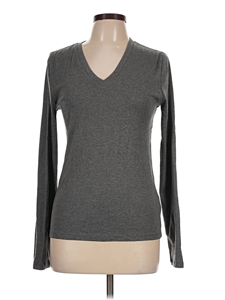 Pre-owned Gap Long Sleeve T-shirt In Gray