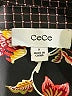 CeCe 100% Polyester Floral Black Long Sleeve Blouse Size S - photo 7
