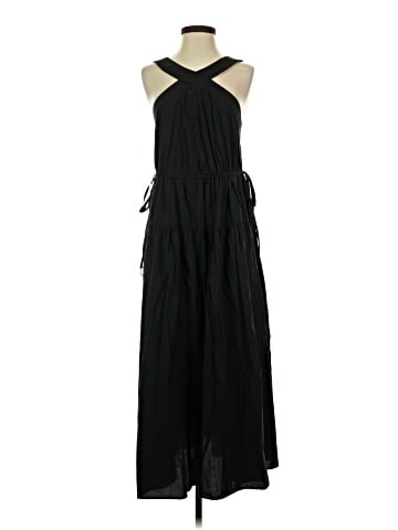 Madewell Poplin Halter Tiered Midi Dress (view 1)