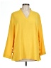 Escada 100% Polyester Yellow 3/4 Sleeve Blouse Size EU 44 / US 14 - photo 1