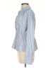 Max Studio Stripes Blue Long Sleeve Blouse Size S - photo 5