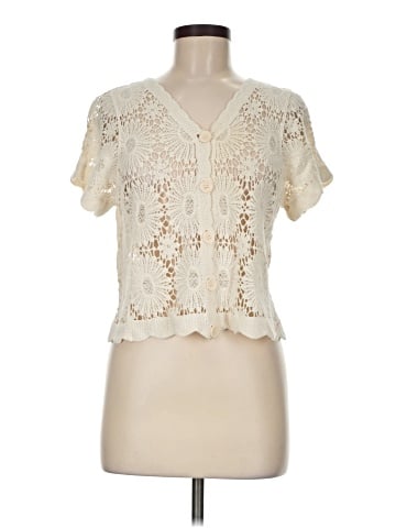 Knitted & Knotted Short Sleeve Blouse (view 1)