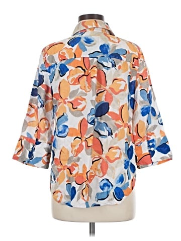 Chico's 3/4 Sleeve Button-Down Shirt (view 2)