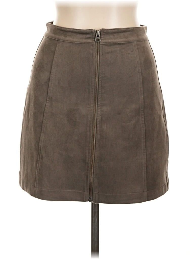 Pre-owned Wilfred Free Faux Leather Skirt In Brown