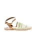 Tory Burch Stripes Green Wedges Size 7 1/2 - photo 1