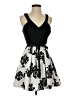 Crystal Doll Graphic Black Cocktail Dress Size 5 - photo 1