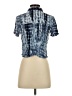 Pull&Bear Tie-dye Blue Short Sleeve Blouse Size S - photo 2
