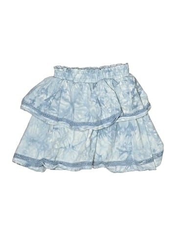 Aqua Denim Skirt (view 1)