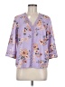 Shein 100% Polyester Purple 3/4 Sleeve Blouse Size 6 - photo 1