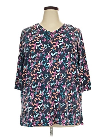 Woman Within 3/4 Sleeve T-Shirt (view 1)