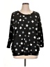 Kim & Cami Stars Black Pullover Sweater Size 1X - photo 1