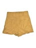 Zara Solid Yellow Shorts Size L - photo 2