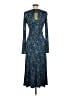 Boden Paisley Blue Cocktail Dress Size 6R - photo 2