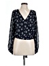 ASTR The Label 100% Polyester Black Long Sleeve Blouse Size L - photo 1