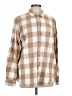 Lands' End 100% Cotton Checkered-gingham Brown Long Sleeve Button-Down Shirt Size L (tall) - photo 1