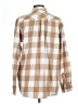 Lands' End 100% Cotton Checkered-gingham Brown Long Sleeve Button-Down Shirt Size L (tall) - photo 2