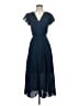 Max Studio 100% Polyester Chevron-herringbone Blue Casual Dress Size XS - photo 1