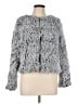 Mustard Seed 100% Polyester Gray Faux Fur Jacket Size L - photo 1
