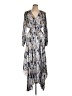 Assorted Brands 100% Viscose Print Silver Casual Dress Size L - photo 1