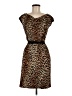 St. John Collection Animal Print Brown Cocktail Dress Size 6 - photo 1