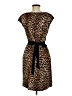 St. John Collection Animal Print Brown Cocktail Dress Size 6 - photo 2