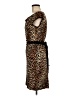 St. John Collection Animal Print Brown Cocktail Dress Size 6 - photo 5