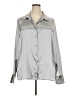 Laura Scott Metallic Silver Long Sleeve Blouse Size 26w - photo 1