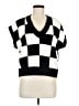 Forever 21 100% Acrylic Checkered-gingham Black Sweater Vest Size M - photo 1