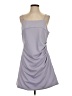 Assorted Brands 100% Cotton Solid Gray Purple Cocktail Dress Size 4 - photo 1
