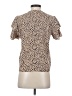 Shein 100% Polyester Animal Print Tan Short Sleeve Turtleneck Size 4 - photo 2