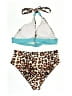Unbranded Animal Print Teal Two Piece Swimsuit Size L - photo 2