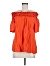 She + Sky Orange Short Sleeve Blouse Size M - photo 1
