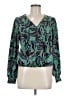 Democracy 100% Polyester Green Long Sleeve Blouse Size M - photo 1