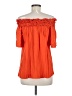 She + Sky Orange Short Sleeve Blouse Size M - photo 2