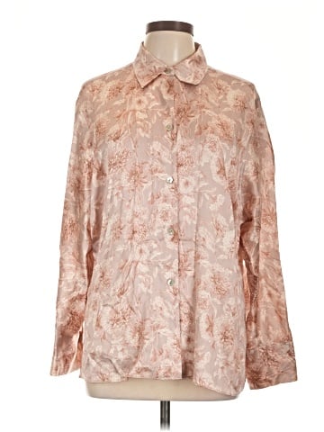 Vince. Long Sleeve Silk Top (view 1)