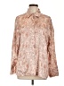 Vince. 100% Silk Paisley Tan Long Sleeve Silk Top Size L - photo 1