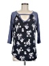 24/7 Maurices Blue 3/4 Sleeve Top Size M - photo 1
