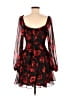 B. Darlin 100% Polyester Hearts Black Red Cocktail Dress Size 9 - 10 - photo 2