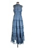 Aqua 100% Polyester Blue Casual Dress Size L - photo 1