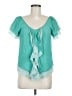 Madison Marcus Teal Short Sleeve Blouse Size M - photo 1