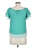 Madison Marcus Teal Short Sleeve Blouse Size M - photo 2