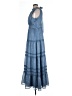 Aqua 100% Polyester Blue Casual Dress Size L - photo 5