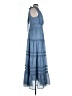 Aqua 100% Polyester Blue Casual Dress Size L - photo 4