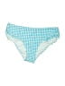 Cupshe 100% Polyester Checkered-gingham Blue Swimsuit Bottoms Size M - photo 1
