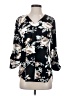Youtalia 100% Polyester Black 3/4 Sleeve Blouse Size S - photo 1