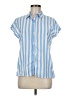 Old Navy Stripes Blue Short Sleeve Blouse Size M - photo 1