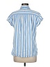 Old Navy Stripes Blue Short Sleeve Blouse Size M - photo 2